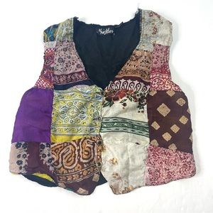 Vintage 90’s Silk Patchwork Waistcoat
